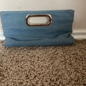 Denim clutch